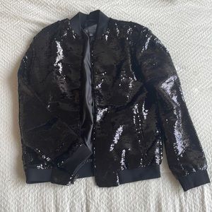 Sequin bomber jacket